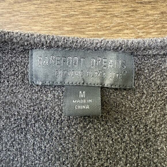 Barefoot Dreams CozyChic Ultra Lite Wide Collar Jacket Gray Size Medium - Picture 8 of 12
